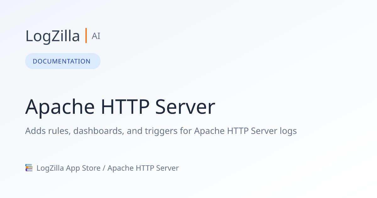 Apache HTTP Server | LogZilla Documentation
