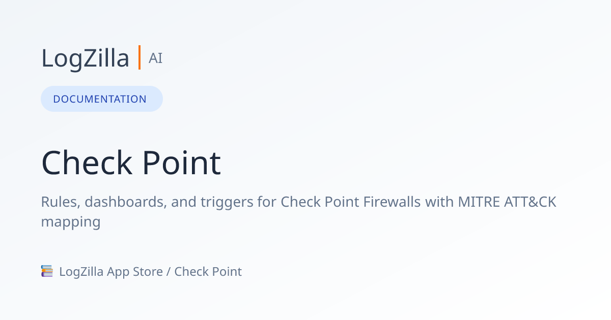 Check Point | LogZilla Documentation