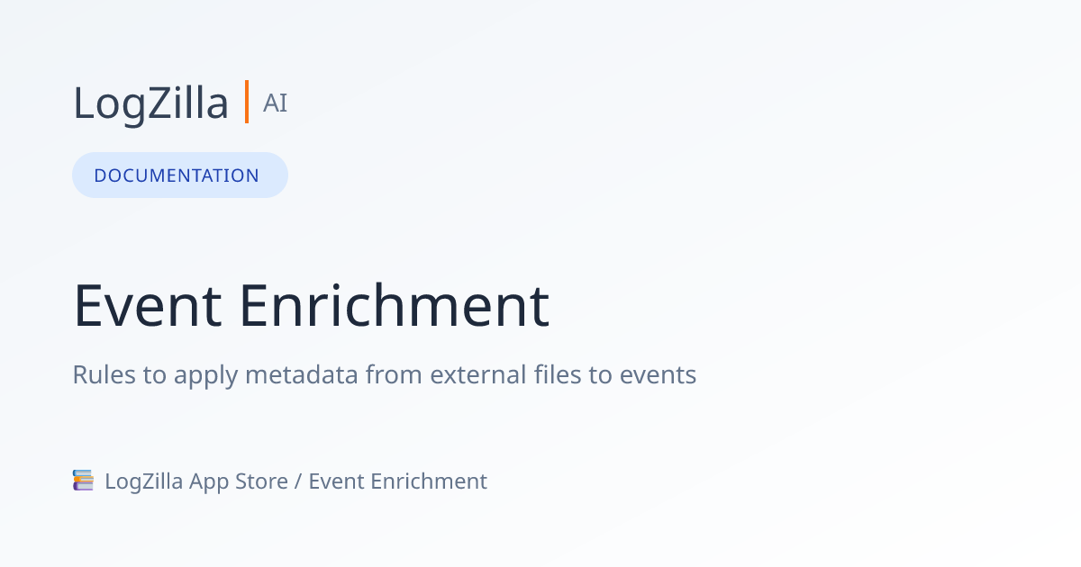 Event Enrichment | LogZilla Documentation