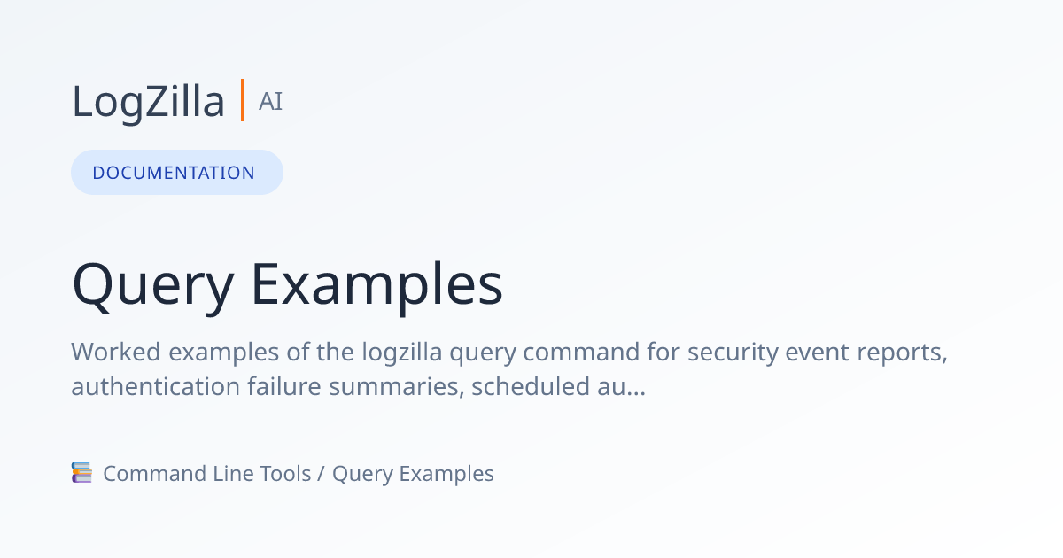 Query Examples | LogZilla Documentation