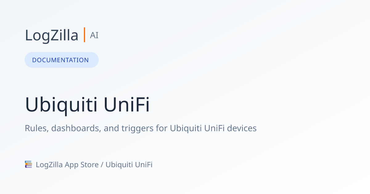 Ubiquiti UniFi | LogZilla Documentation
