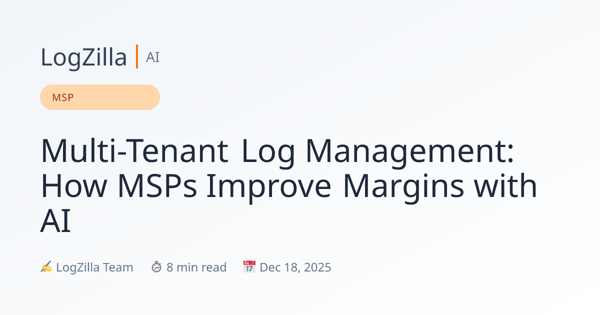 MSP Multi-Tenant Log Management with AI