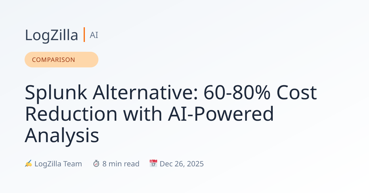Splunk Alternative: 60-80% Cost Reduction with AI