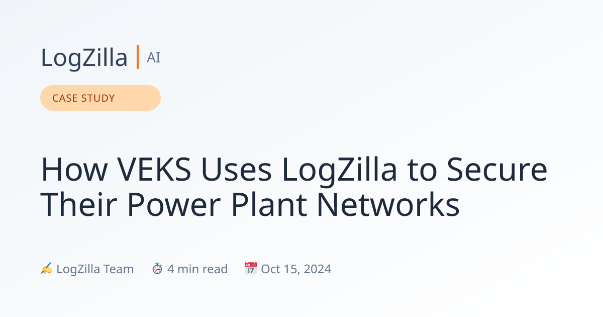 How VEKS Uses LogZilla to Secure Their Power Plant Networks