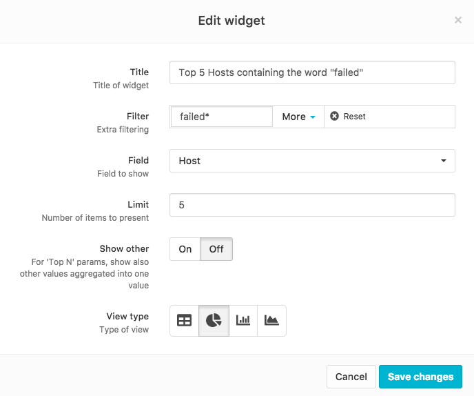 Filtered Widget
Settings
