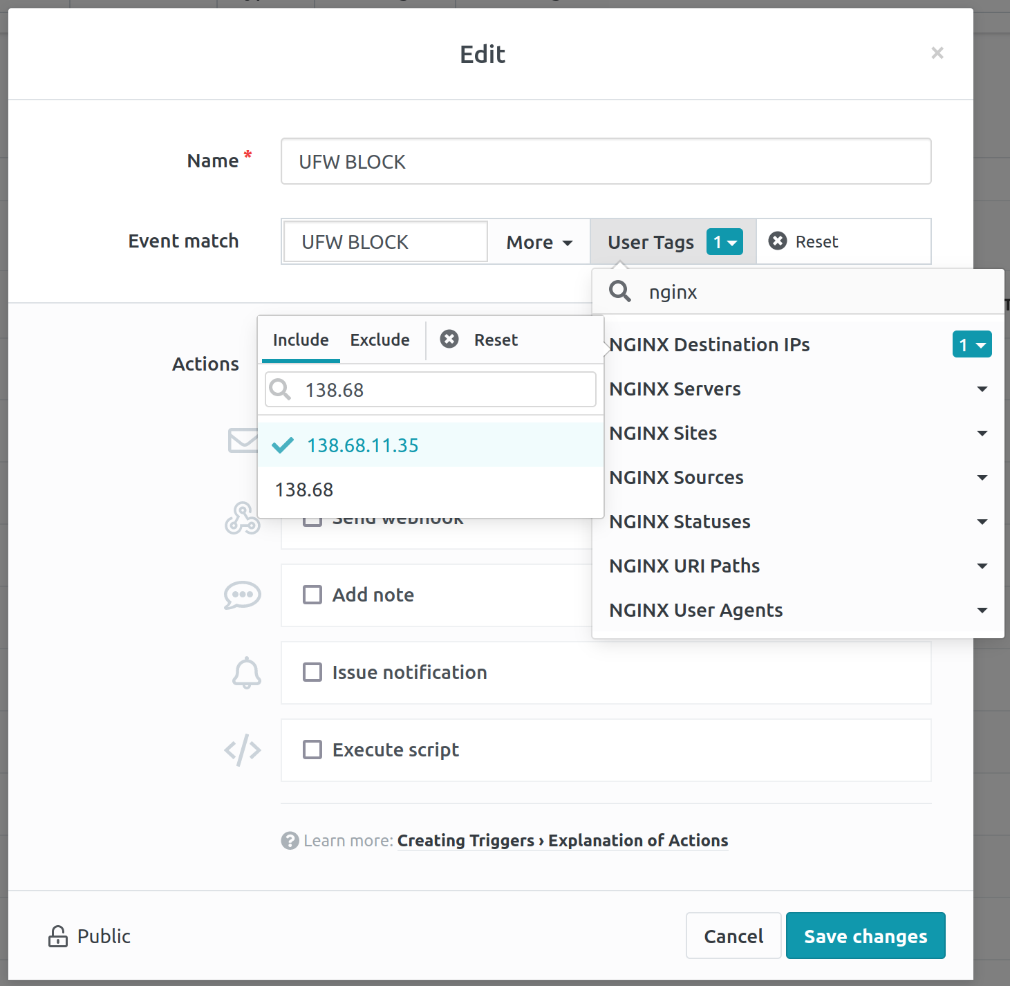 Filter trigger by user tags